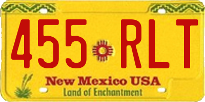 NM license plate 455RLT