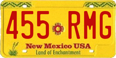 NM license plate 455RMG