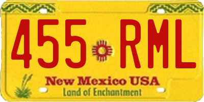 NM license plate 455RML