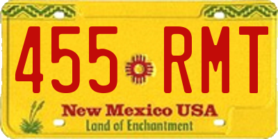 NM license plate 455RMT