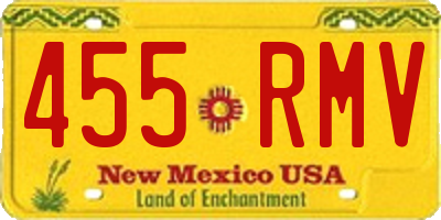 NM license plate 455RMV