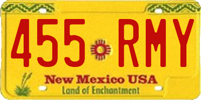NM license plate 455RMY