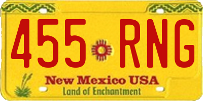 NM license plate 455RNG