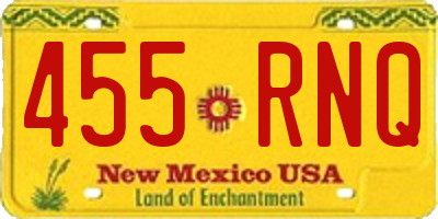 NM license plate 455RNQ