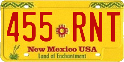 NM license plate 455RNT