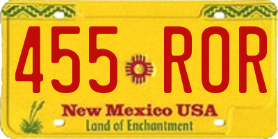 NM license plate 455ROR