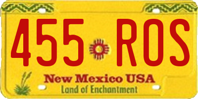 NM license plate 455ROS