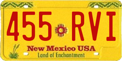 NM license plate 455RVI