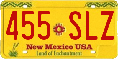 NM license plate 455SLZ