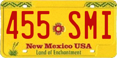 NM license plate 455SMI