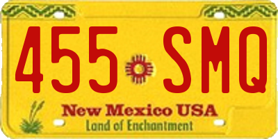NM license plate 455SMQ