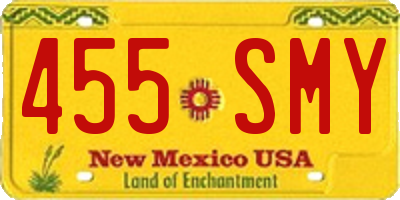 NM license plate 455SMY