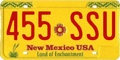 NM license plate 455SSU