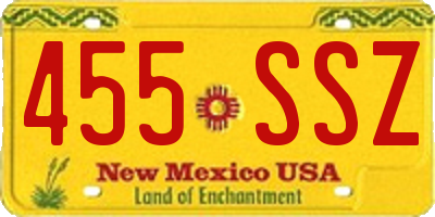 NM license plate 455SSZ
