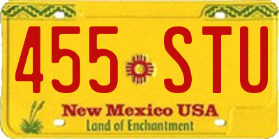 NM license plate 455STU