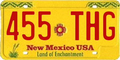 NM license plate 455THG