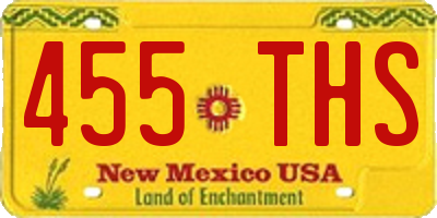 NM license plate 455THS