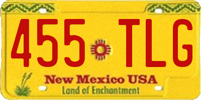 NM license plate 455TLG