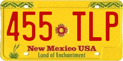 NM license plate 455TLP