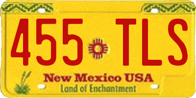 NM license plate 455TLS