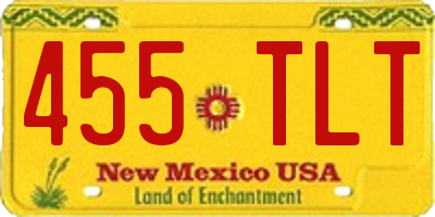 NM license plate 455TLT