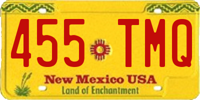 NM license plate 455TMQ
