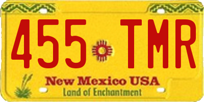 NM license plate 455TMR