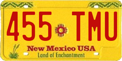 NM license plate 455TMU