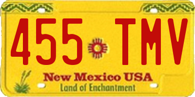 NM license plate 455TMV