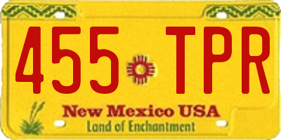 NM license plate 455TPR