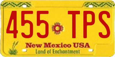 NM license plate 455TPS