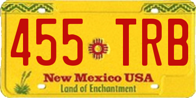 NM license plate 455TRB