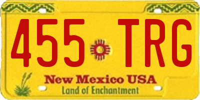 NM license plate 455TRG