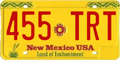 NM license plate 455TRT