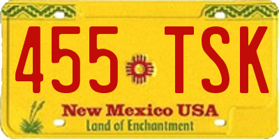 NM license plate 455TSK