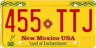 NM license plate 455TTJ