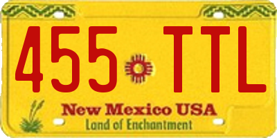 NM license plate 455TTL