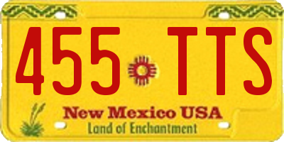 NM license plate 455TTS