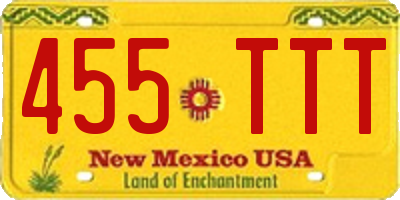 NM license plate 455TTT