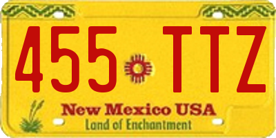 NM license plate 455TTZ