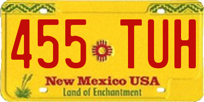 NM license plate 455TUH
