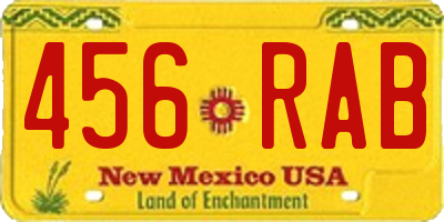 NM license plate 456RAB