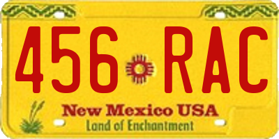 NM license plate 456RAC