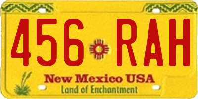 NM license plate 456RAH