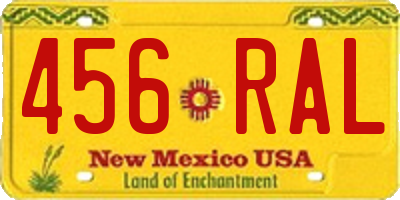 NM license plate 456RAL