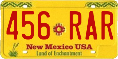 NM license plate 456RAR