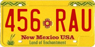 NM license plate 456RAU