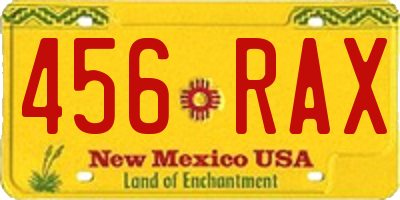 NM license plate 456RAX