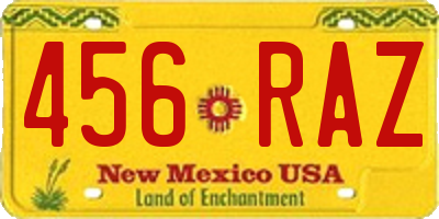 NM license plate 456RAZ