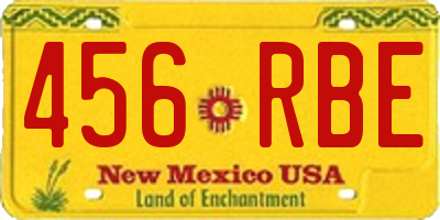 NM license plate 456RBE